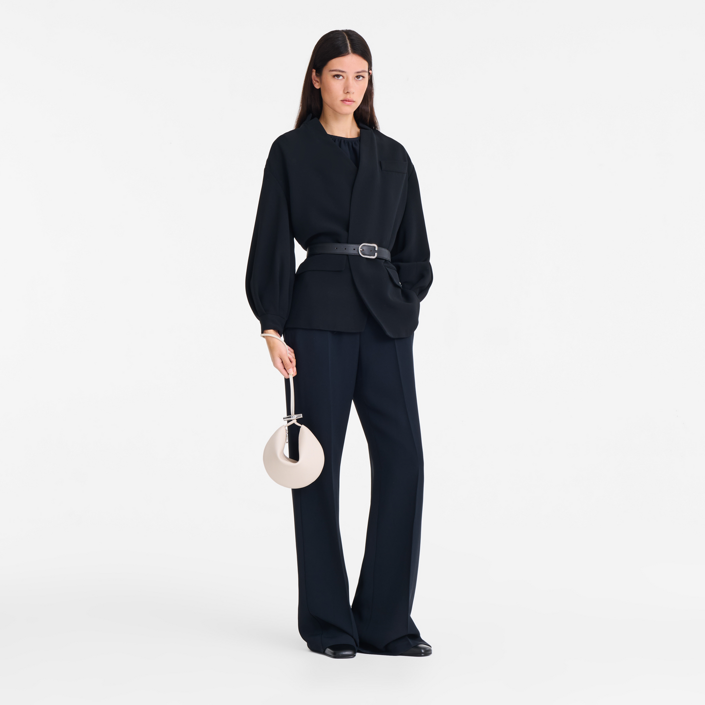 Longchamp Le Roseau Clutch Paper - Leather