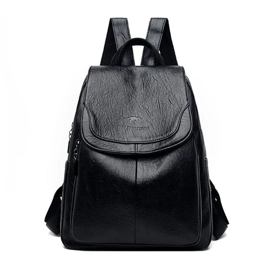 PHOEBE | SECURE LEATHER BACKPACK