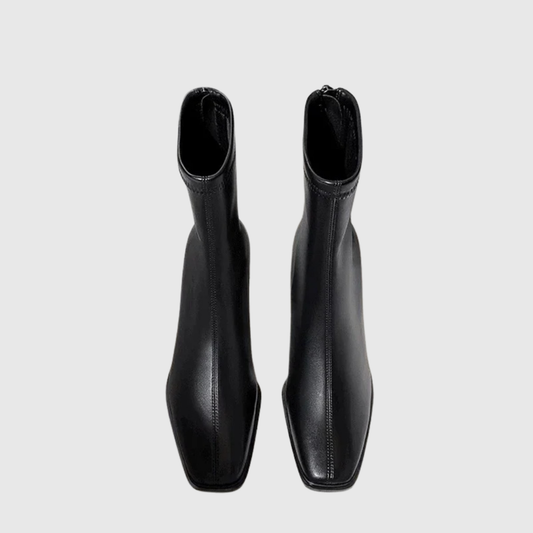 IVYRA | SQUARE-TOE WARM ANKLE BOOTS