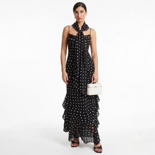 Charlotte | Polka Dot Maxi Dress