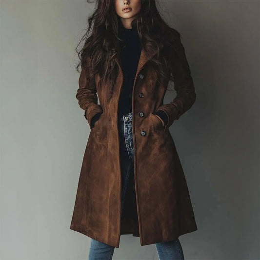 TALLIS | LONG VEGAN SUEDE JACKET