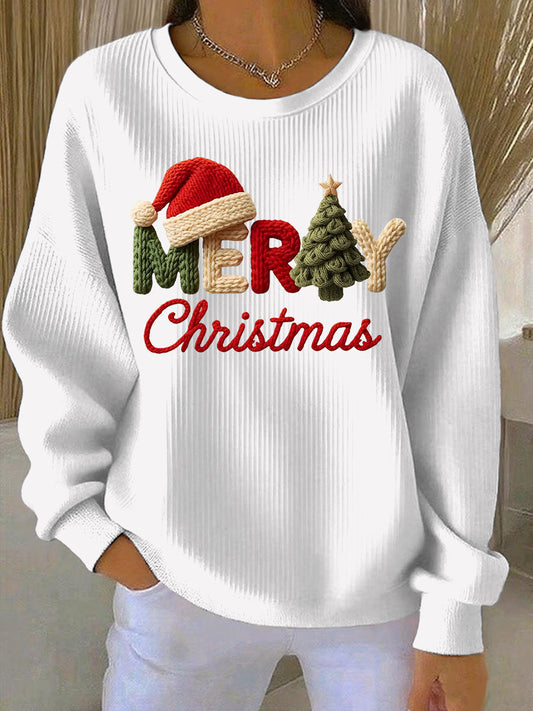 CANDY | CHRISTMAS PRINT CASUAL SWEATSHIRT