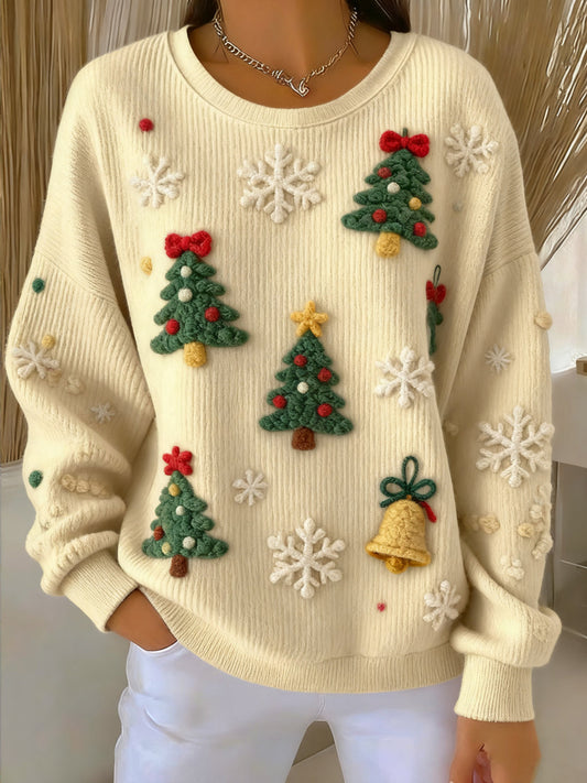 JINGLE | VINTAGE CHRISTMAS TREE CASUAL CREWNECK PULLOVER
