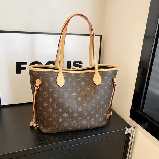 Vintage Leather Luxury Tote | Designer Crossbody Shopper Bag for Women
