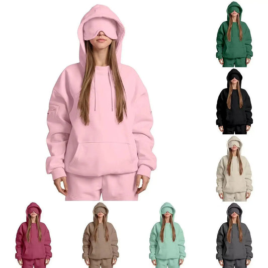 The Dream Hoodie – Women’s Oversized Hoodie with Built-in Eye Mask for Sleep & Travel