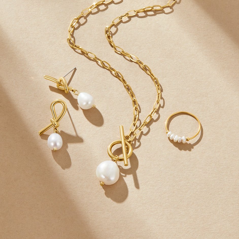 Clara-Marie - Collana dorata dall’aspetto multistrato