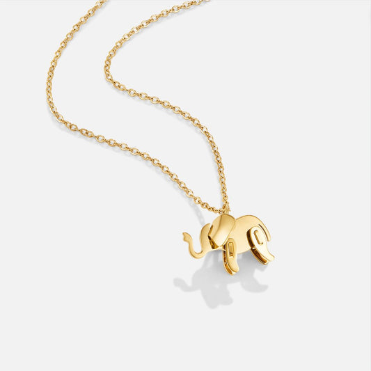 Luisa – Collana in oro con elementi floreali simmetrici.