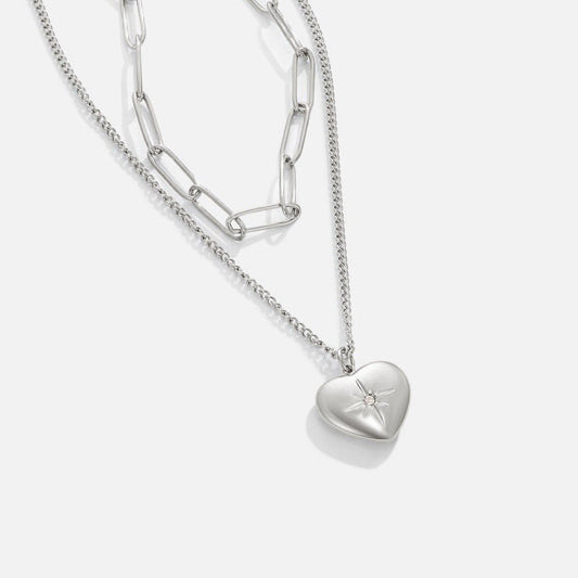 Andrea – Collana dorata con doppio pendente