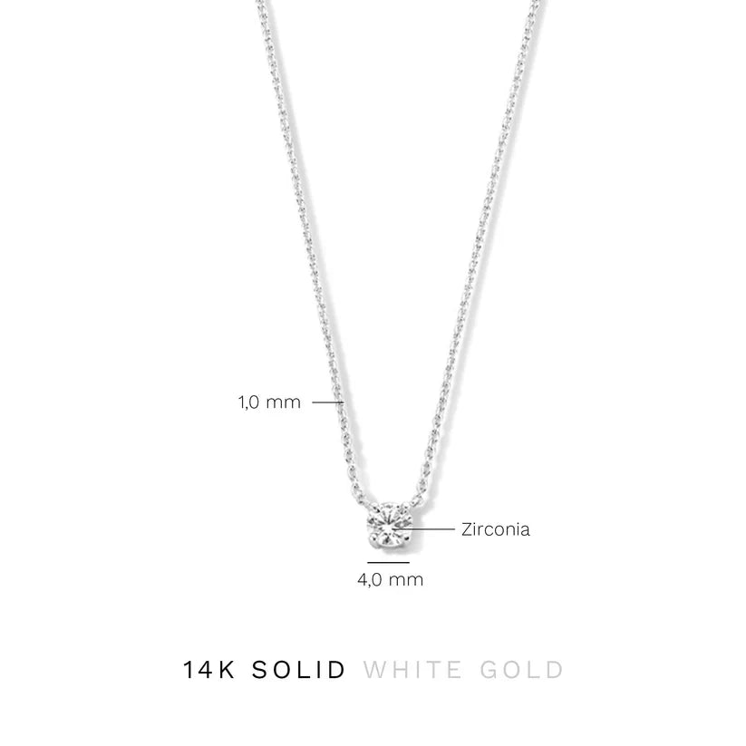 Collana Klára con pietra moissanite
