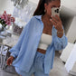 Women’s Cotton 2-Piece Lounge Set – Shirt & Shorts