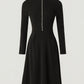 ZINNIA | ZIPPERED LONG SLEEVE DRESS WITH STRETCH FABRIC