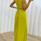 LILY | LONG PLEATED EVENING GOWN