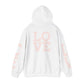 LOVE Hoodie — Minimal Pink Lettering Pullover