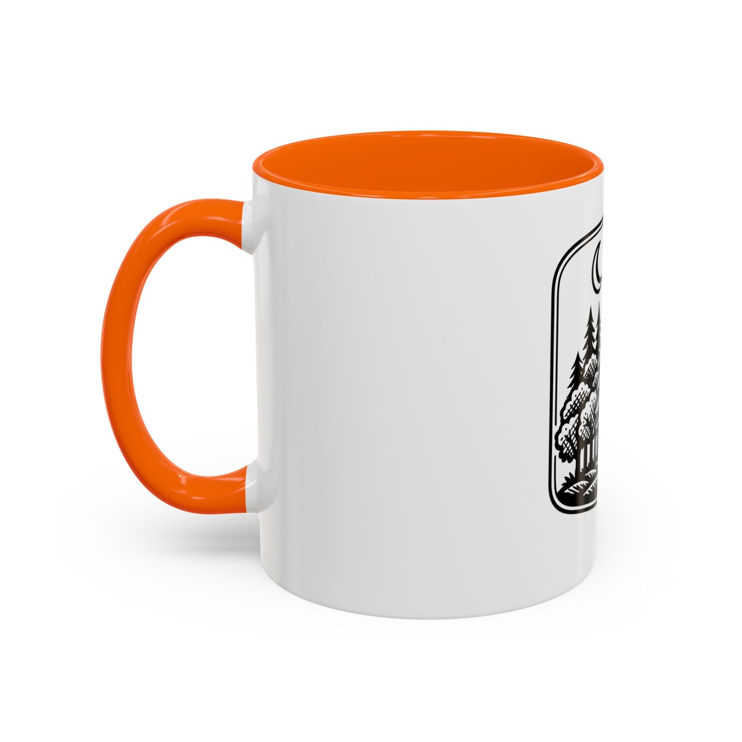 Forest Night Coffee Mug — Moon & Pines Accent Ceramic Mug