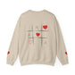 Valentine Heart Tic-Tac-Toe Crewneck Sweatshirt