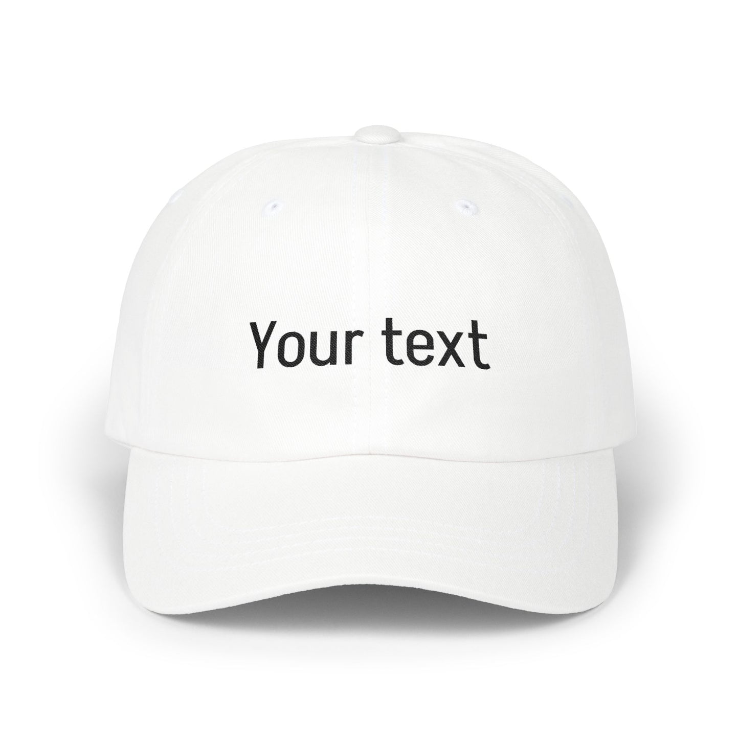 Customizable Classic Dad Cap — Personalized Embroidered Text Baseball Hat