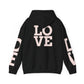 LOVE Hoodie — Minimal Pink Lettering Pullover