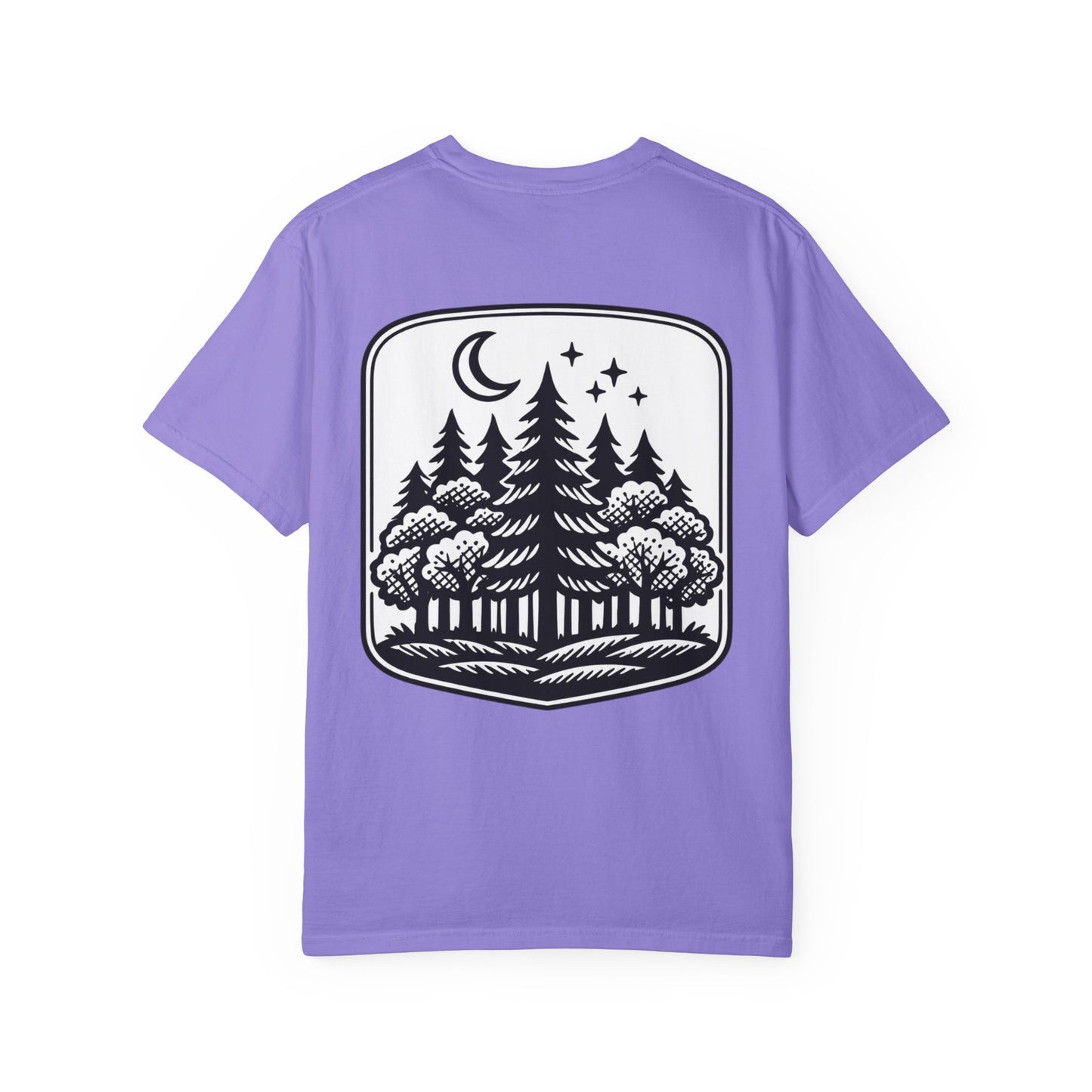 Nature Camp T-Shirt — Forest Night Badge Graphic