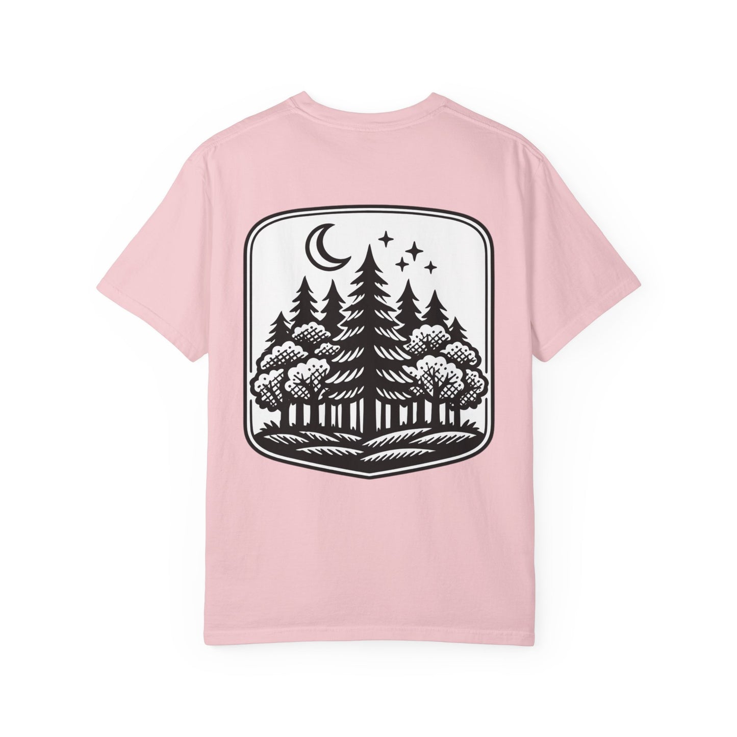 Nature Camp T-Shirt — Forest Night Badge Graphic