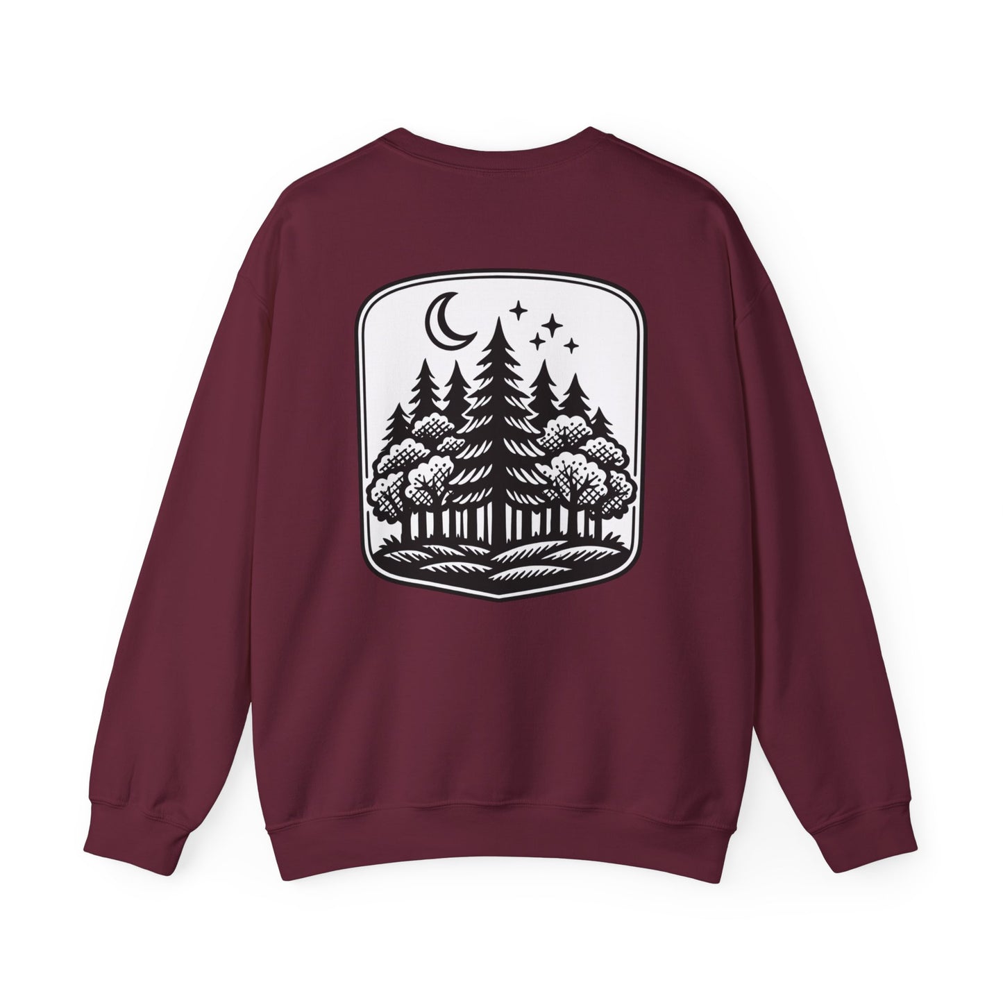 Forest Night Crewneck | Nature-Inspired Forest Green Sweatshirt