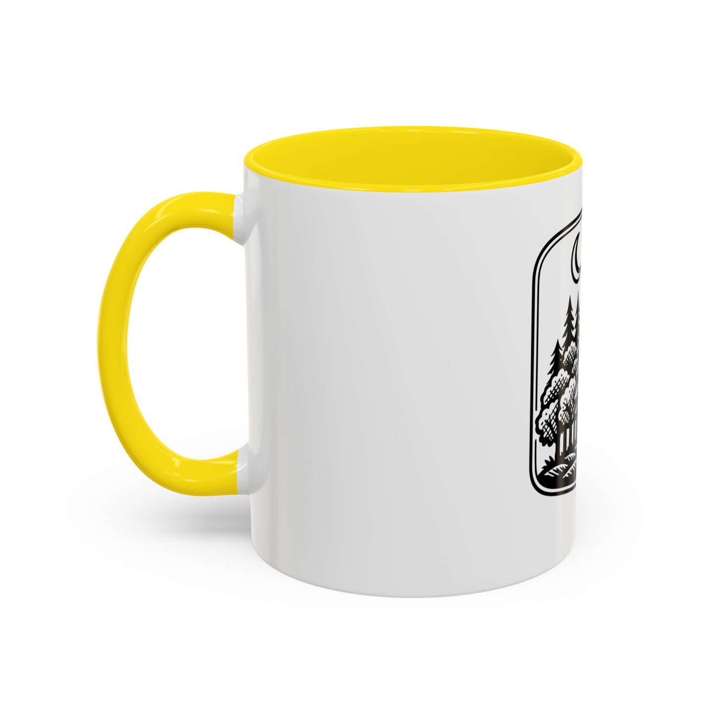 Forest Night Coffee Mug — Moon & Pines Accent Ceramic Mug