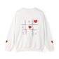 Valentine Heart Tic-Tac-Toe Crewneck Sweatshirt