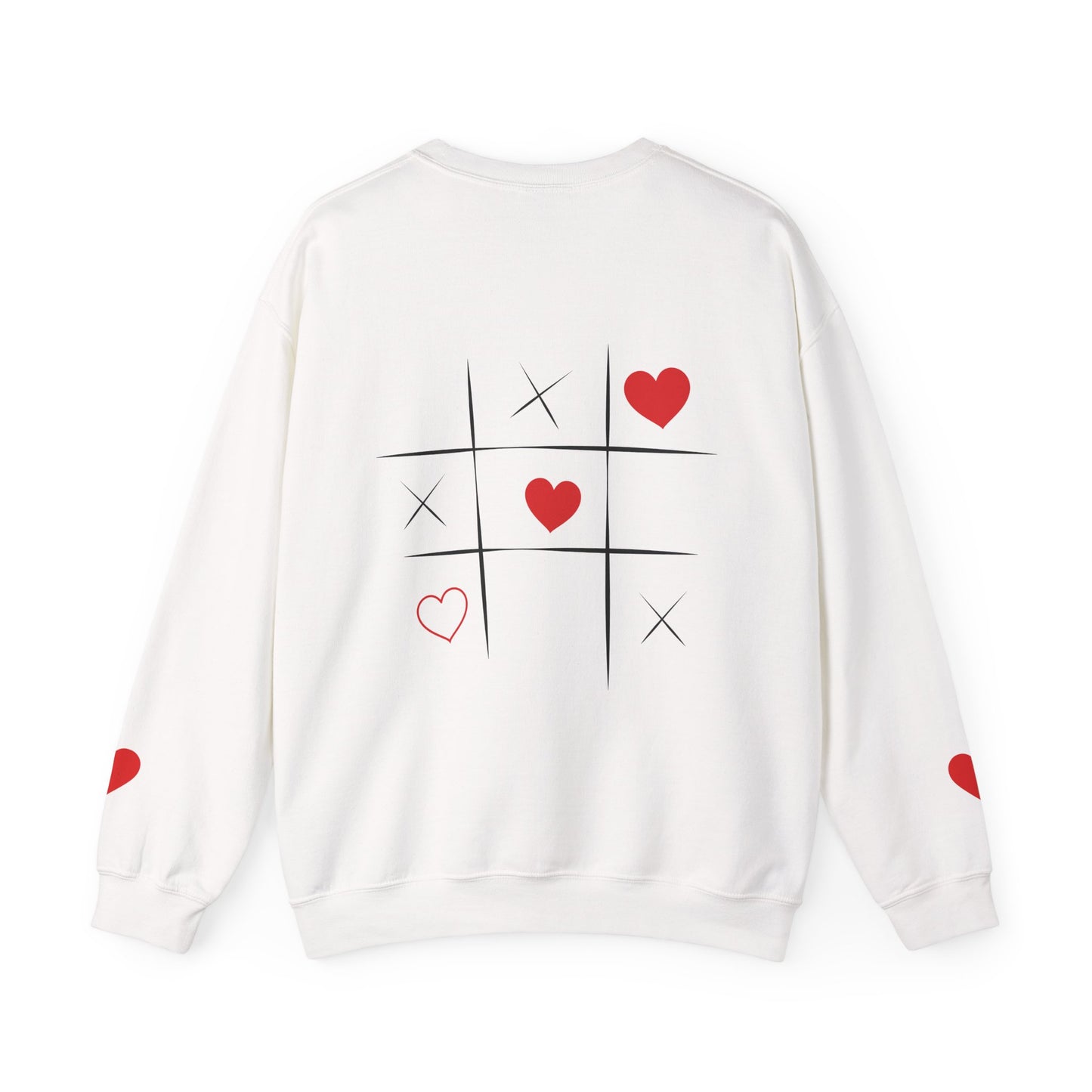 Valentine Heart Tic-Tac-Toe Crewneck Sweatshirt