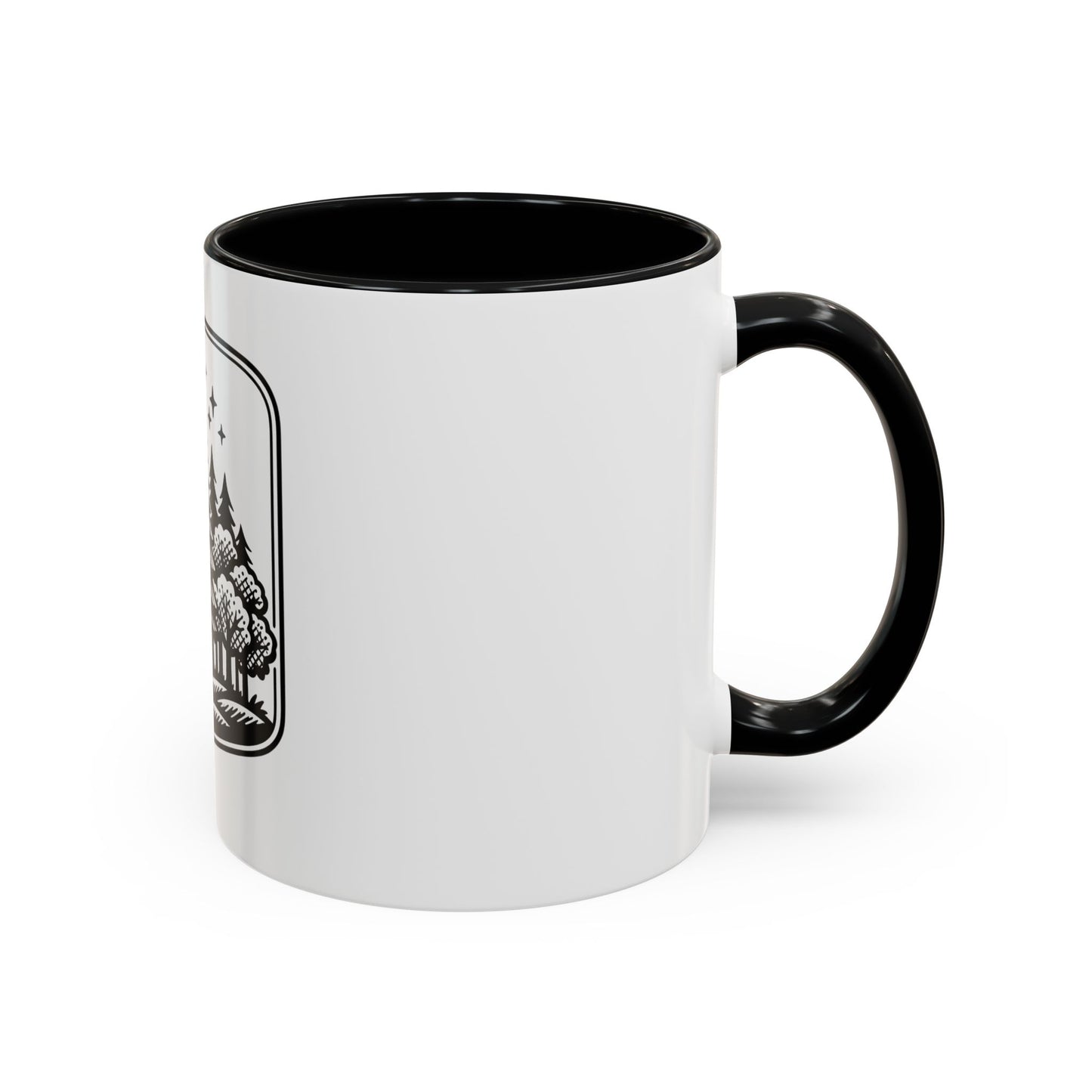 Forest Night Coffee Mug — Moon & Pines Accent Ceramic Mug