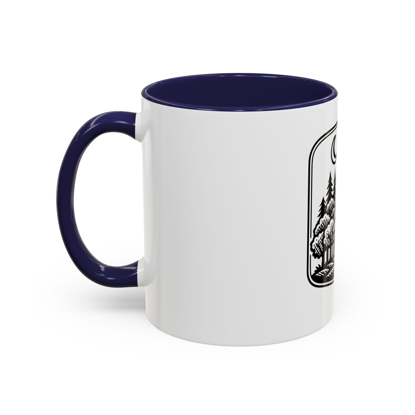 Forest Night Coffee Mug — Moon & Pines Accent Ceramic Mug