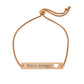 Adjustable Engraved Heart Bar Bracelet — Personalized Cutout Name Bracelet