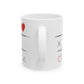 Valentine Tic-Tac-Toe Ceramic Mug – Heart XOXO Coffee Cup (11oz, 15oz)