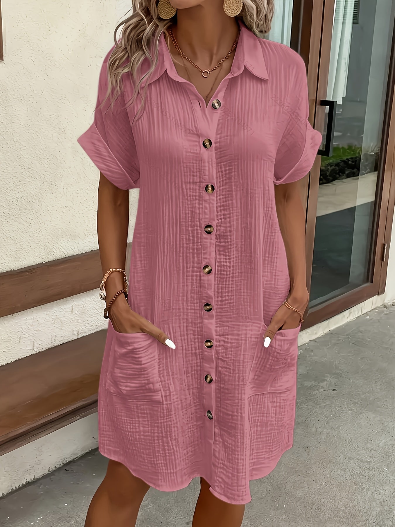 Sleeveless Vintage Shirt Dress