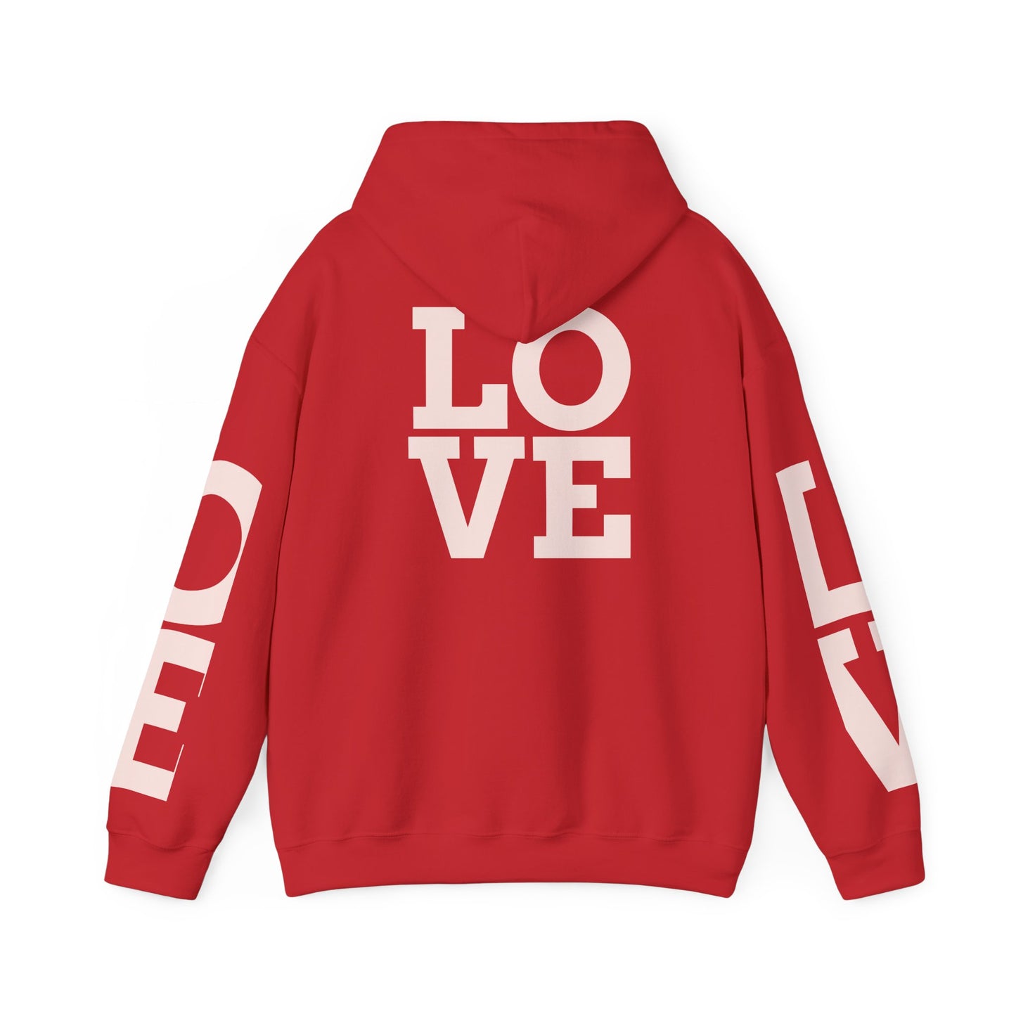 LOVE Hoodie — Minimal Pink Lettering Pullover