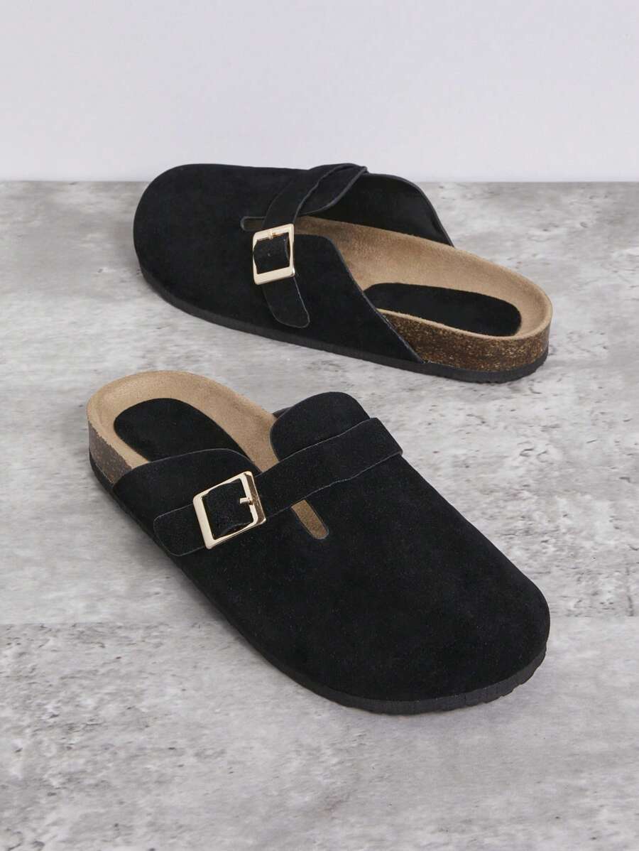 Women’s Cork Footbed Slide Clogs with Adjustable Buckle Strap | Comfortable Everyday Sandals