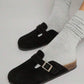 Women’s Cork Footbed Slide Clogs with Adjustable Buckle Strap | Comfortable Everyday Sandals