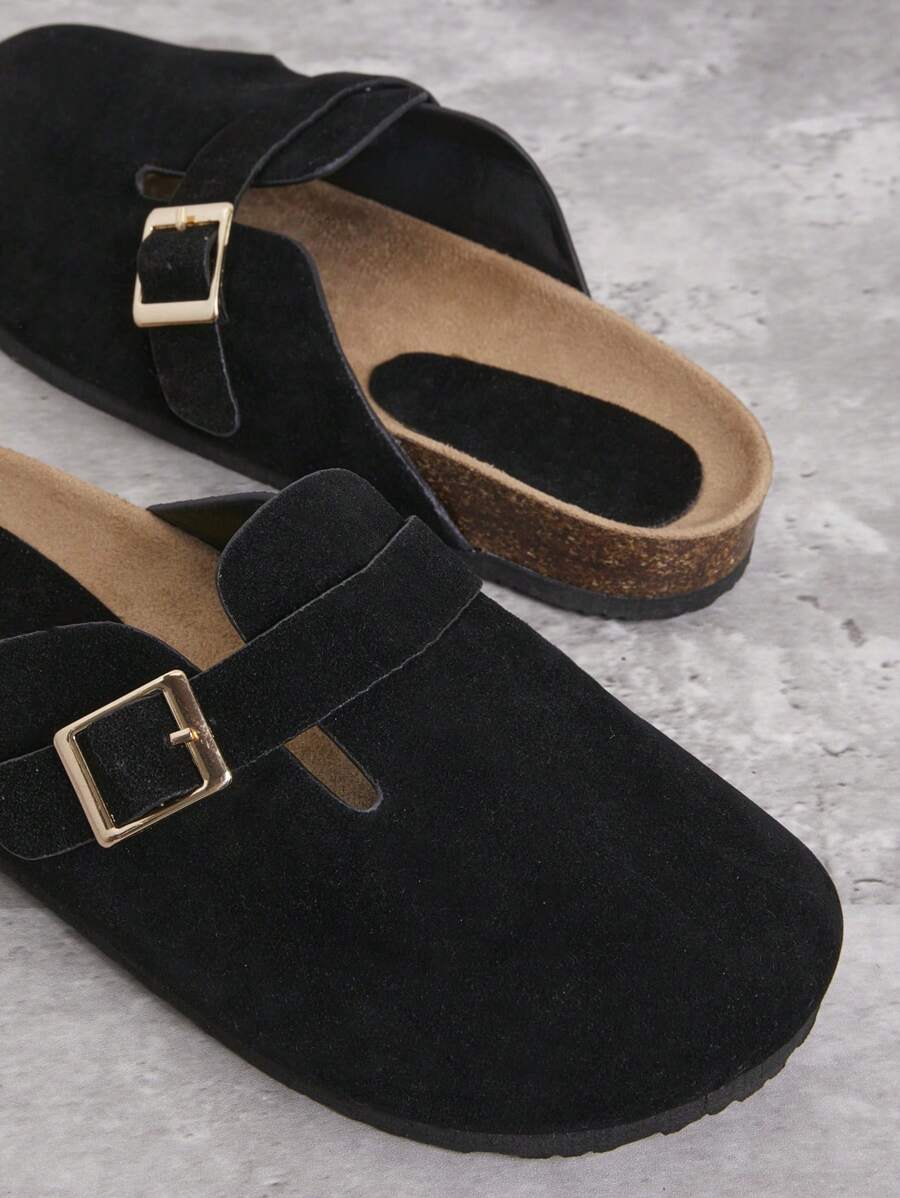 Women’s Cork Footbed Slide Clogs with Adjustable Buckle Strap | Comfortable Everyday Sandals