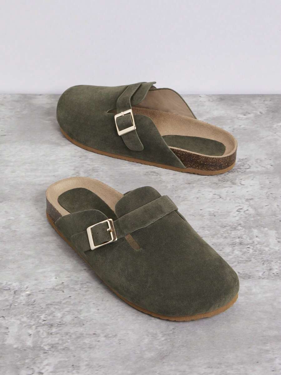 Women’s Cork Footbed Slide Clogs with Adjustable Buckle Strap | Comfortable Everyday Sandals
