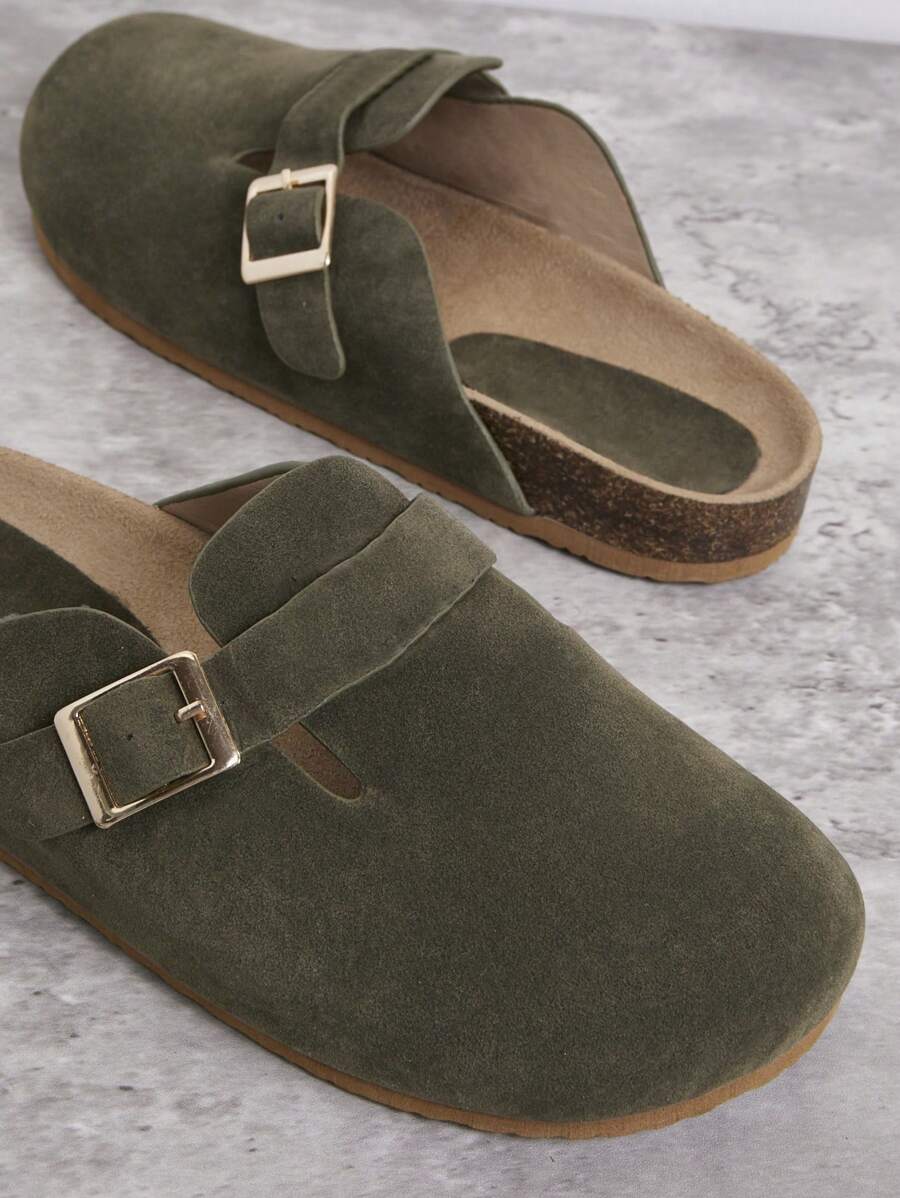 Women’s Cork Footbed Slide Clogs with Adjustable Buckle Strap | Comfortable Everyday Sandals