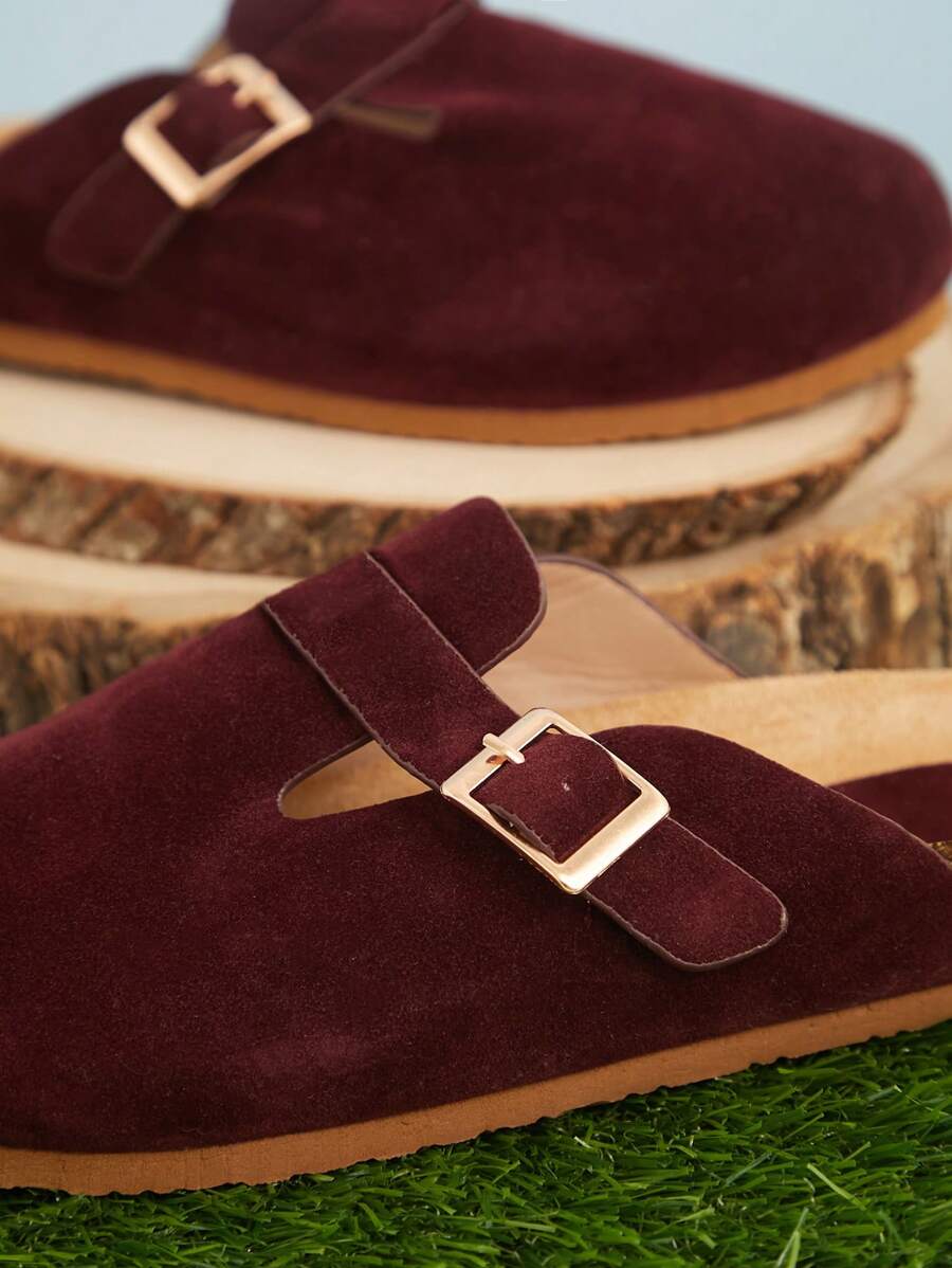 Women’s Cork Footbed Slide Clogs with Adjustable Buckle Strap | Comfortable Everyday Sandals