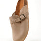 Women’s Cork Footbed Slide Clogs with Adjustable Buckle Strap | Comfortable Everyday Sandals