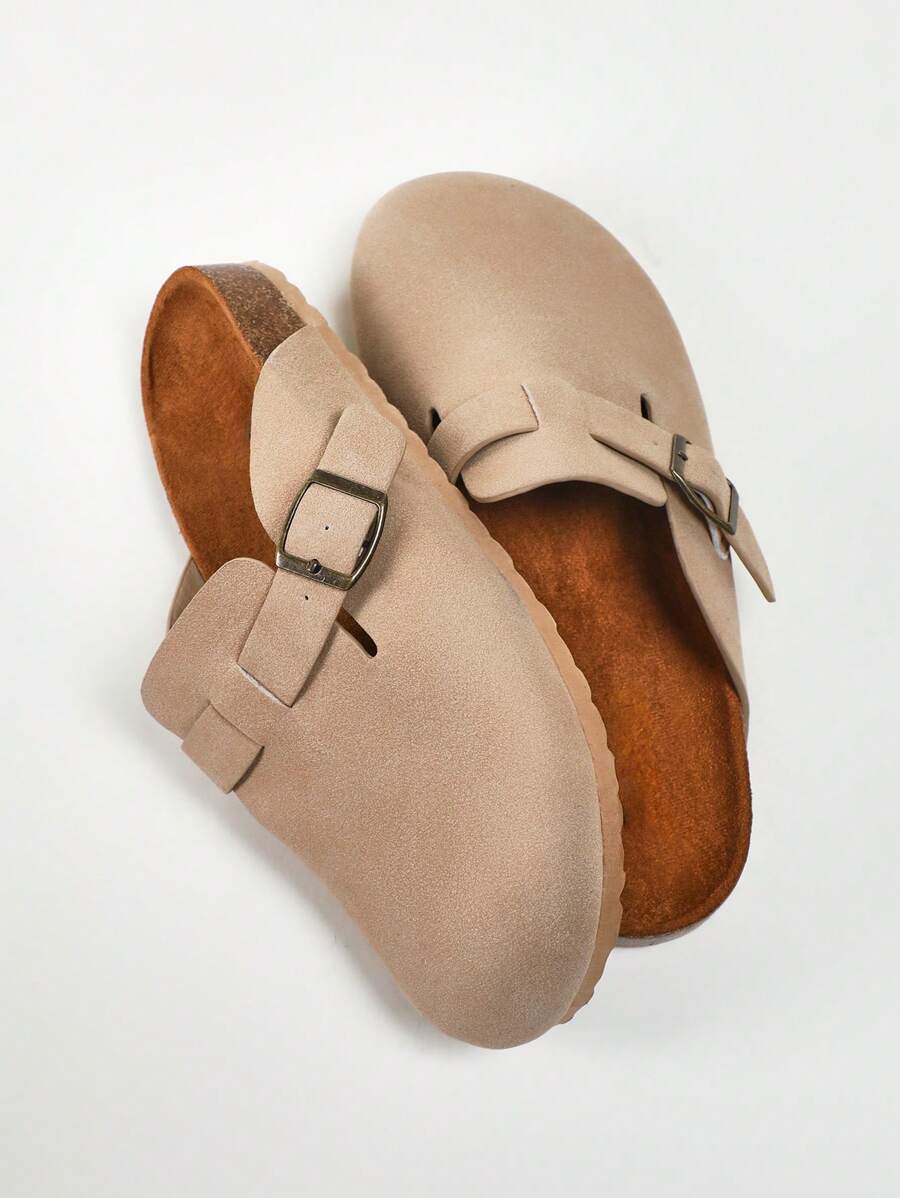 Women’s Cork Footbed Slide Clogs with Adjustable Buckle Strap | Comfortable Everyday Sandals