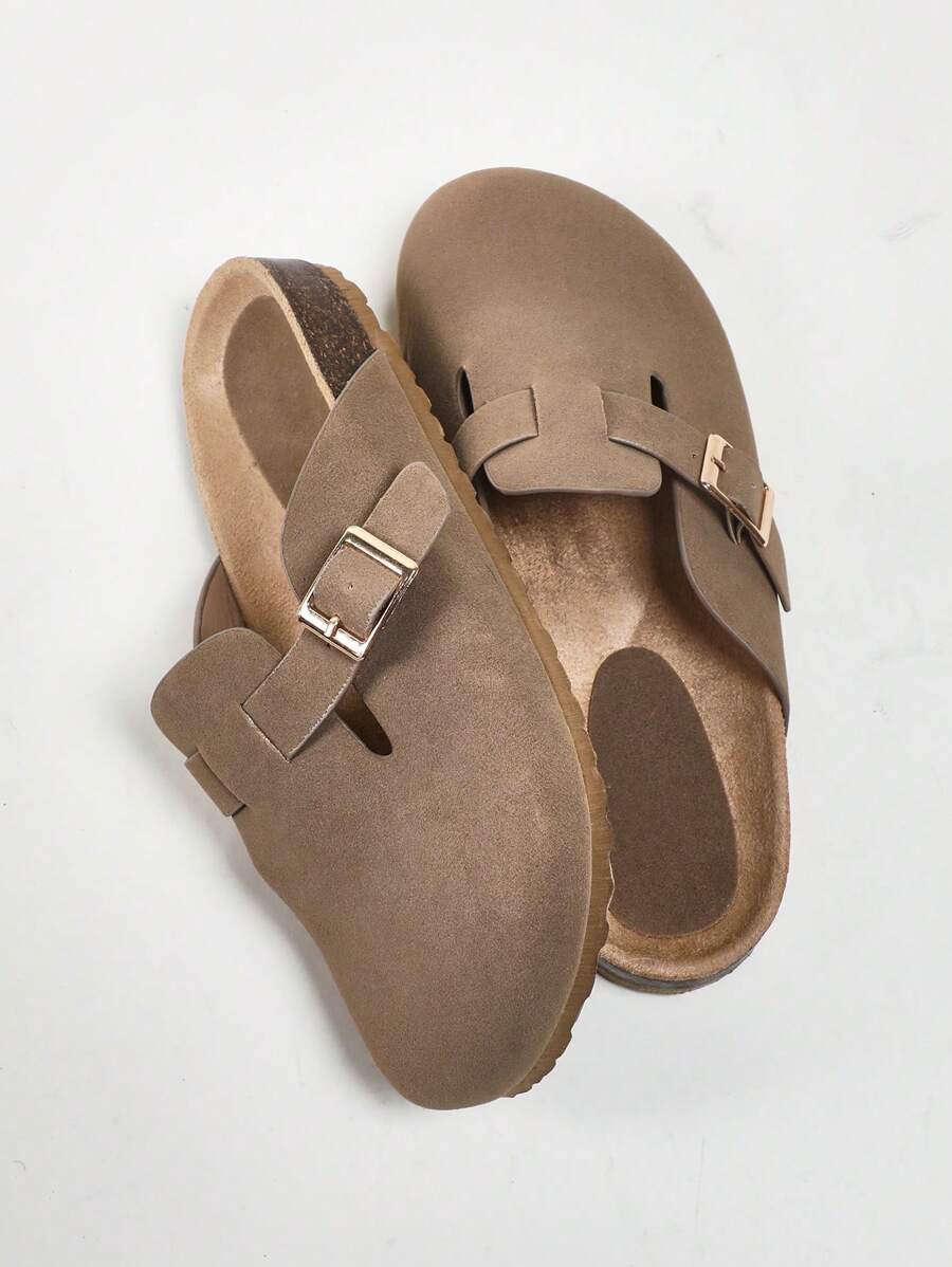Women’s Cork Footbed Slide Clogs with Adjustable Buckle Strap | Comfortable Everyday Sandals