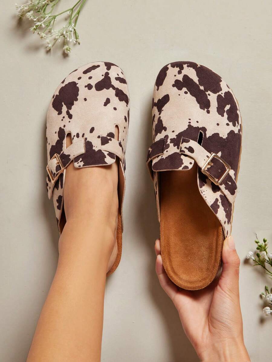 Women’s Cork Footbed Slide Clogs with Adjustable Buckle Strap | Comfortable Everyday Sandals