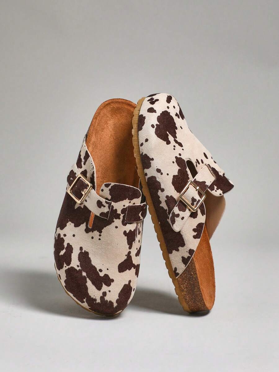 Women’s Cork Footbed Slide Clogs with Adjustable Buckle Strap | Comfortable Everyday Sandals