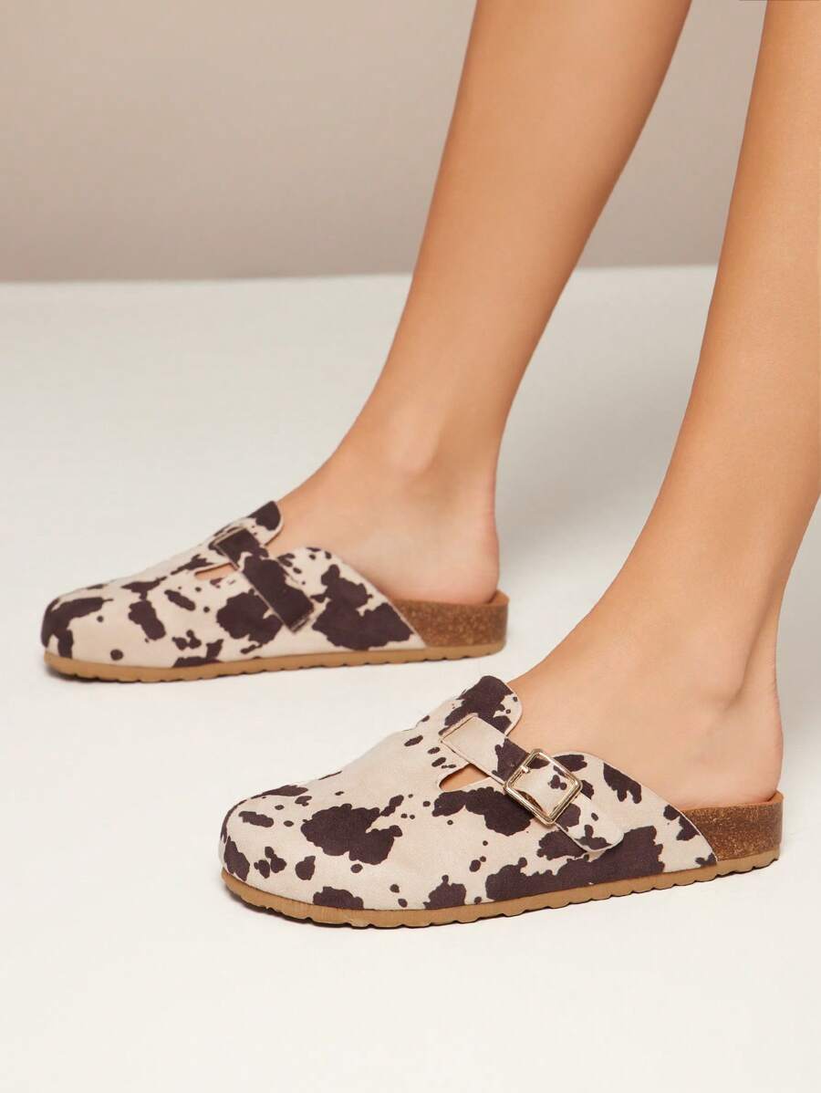Women’s Cork Footbed Slide Clogs with Adjustable Buckle Strap | Comfortable Everyday Sandals