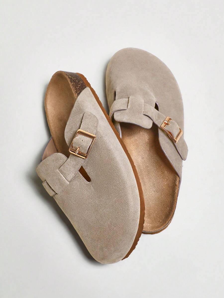 Women’s Cork Footbed Slide Clogs with Adjustable Buckle Strap | Comfortable Everyday Sandals
