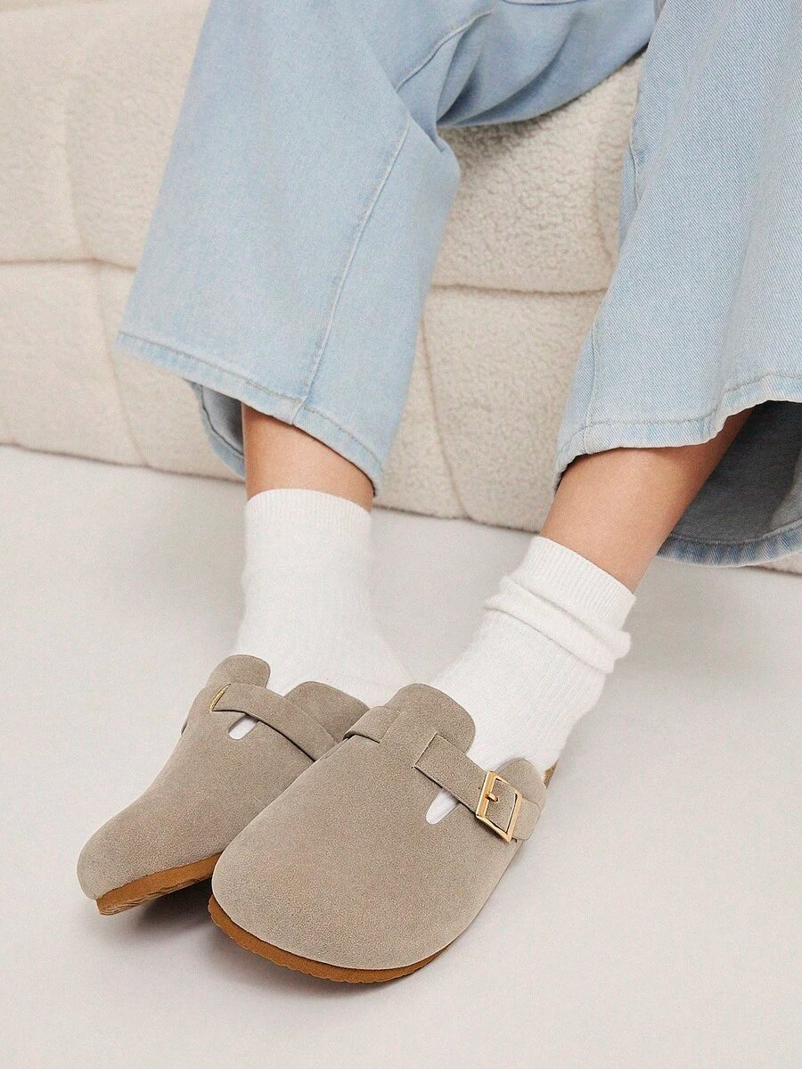 Women’s Cork Footbed Slide Clogs with Adjustable Buckle Strap | Comfortable Everyday Sandals