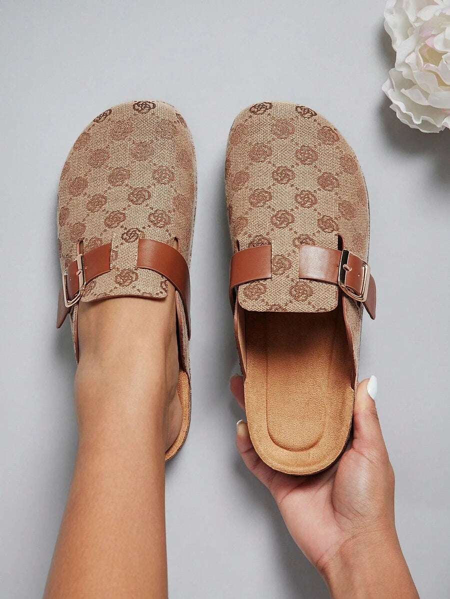 Women’s Cork Footbed Slide Clogs with Adjustable Buckle Strap | Comfortable Everyday Sandals