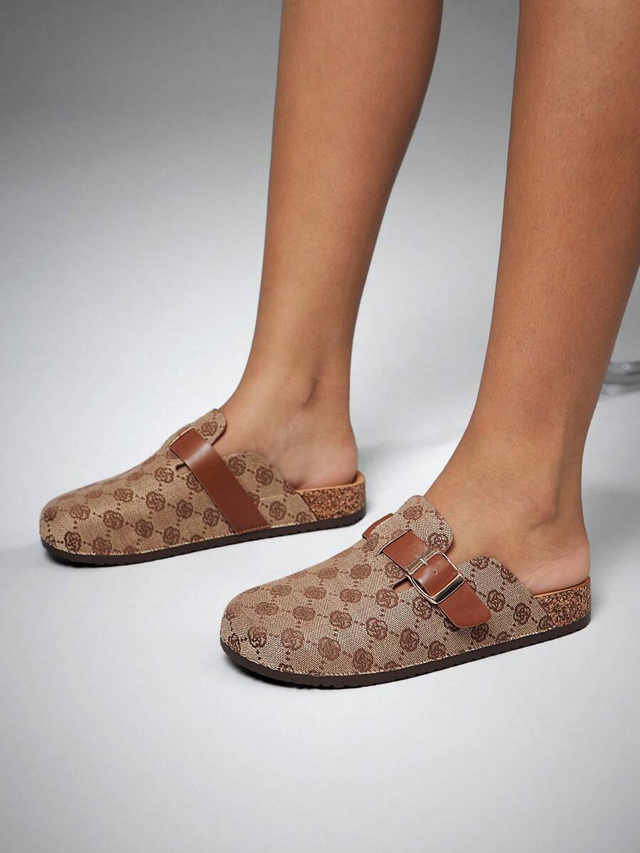 Women’s Cork Footbed Slide Clogs with Adjustable Buckle Strap | Comfortable Everyday Sandals