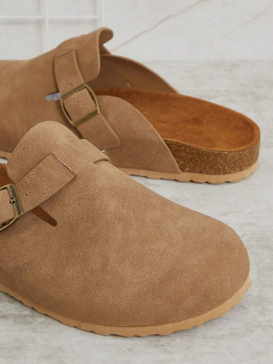 Women’s Cork Footbed Slide Clogs with Adjustable Buckle Strap | Comfortable Everyday Sandals